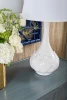 Villa & House - Lotus Lamp with 16" White Linen Shade - Cloud Nine