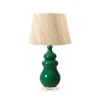 Villa & House - Maila Lamp with 16" Papyrus Shade - Basil Green