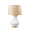 Villa & House - Thiri Lamp with 17" Papyrus Shade - Coconut White
