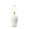 Villa & House - Tobacco Leaf Lamp with 17" Papyrus Shade - Blanc de Chine