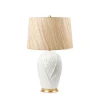 Villa & House - Tobacco Leaf Lamp with 17" Papyrus Shade - Blanc de Chine