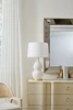 Villa & House - 16" White Linen Lamp Shade - White with Gold