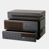 Global Views Brazil Chest - Black Cerused Oak & Bronze