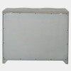 Global Views Toile Linen Chest - Gray Belgian Linen & Antique Nickel 
