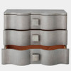 Global Views Toile Linen Chest - Gray Belgian Linen & Antique Nickel