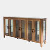 Global Views Apothecary Console Cabinet - Brass & Antiqued Mirror 