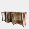 Global Views Apothecary Console Cabinet - Brass & Antiqued Mirror 