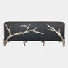 Global Views Branch Media Cabinet - Black Hand-Carved Mango Wood & Cast Aluminum