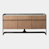 Global Views Element Media Cabinet - American Oak & Spanish Marble