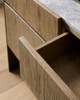 Global Views Element Media Cabinet - American Oak & Spanish Marble