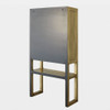 Global Views Gypsum Bar Cabinet - Selenite & Brass