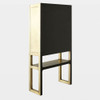 Global Views Gypsum Bar Cabinet - Selenite & Brass