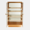 Global Views London Tall Cabinet - White Lacquer & Gold Leaf