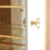 Global Views London Tall Cabinet - White Lacquer & Gold Leaf