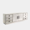 Global Views Metro Long Cabinet - Gray Hair-on-Hide