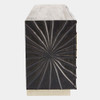 Global Views Pleated Media Cabinet - Black Onyx