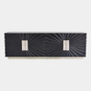 Global Views Pleated Media Cabinet - Black Onyx