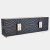 Global Views Pleated Media Cabinet - Black Onyx