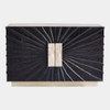 Global Views Pleated Two-Door Cabinet - Black Onyx
