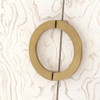 Global Views Baxter Bar Cabinet - White Stained Wood & Brass