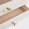 Global Views London Nightstand - White Lacquer & Gold Leaf