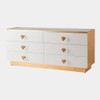 Global Views London Credenza - White Lacquer & Gold Leaf