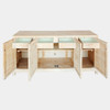 Global Views Driftwood Lattice Credenza - Washed Mango Wood