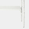 Global Views Coral Console Table - White Marble & Cast Iron