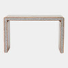 Global Views Aravalli Console Table - Mother-of-Pearl Inlay & Recycled Teak