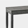 Global Views Forrester Console Table - Blackened Iron & Flamed Black Marble