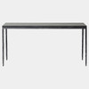 Global Views Forrester Console Table - Blackened Iron & Flamed Black Marble