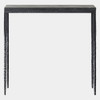 Global Views Forrester Console Table - Blackened Iron & Flamed Black Marble