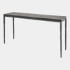 Global Views Forrester Console Table - Blackened Iron & Flamed Black Marble