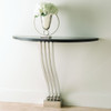 Global Views Graceful Console Table - Nickel & Black Granite