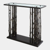Global Views Grove Console Table - Bronze Cast Iron & Flamed Granite