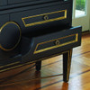 Global Views Heerman Collector's Console Table - Black Lacquered Oak