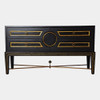 Global Views Heerman Collector's Console Table - Black Lacquered Oak