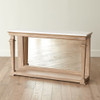 Global Views Josephine Console - Bleached Oak & White Marble