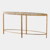 Global Views Liberty Console Table - Vintage Brass & Calacatta Gold Marble 
