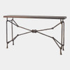 Global Views Love Knot Console Table - Bronze & Black Marble