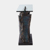 Global Views Queue Console Table - Burnished Iron & Black Granite