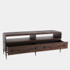 Global Views Scratch Console Cabinet - Brown & Black Mango Wood