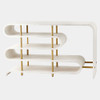 Global Views Traverse Console Table - White & Satin Brass