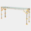 Global Views Tri-Column Console Table - Brass & Glass