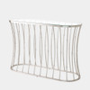 Global Views Aurora Console Table - Brushed Nickel & Clear Glass