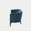 Global Views Connor Channel Back Sofa - Dragonfly Blue Velvet