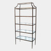 Global Views Lescot Etagere - Bronze & Glass