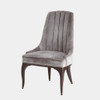 Global Views Douglas Channel Tufted Dining Chair - Gargoyle Gray Velvet