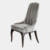 Global Views Douglas Channel Tufted Dining Chair - Gargoyle Gray Velvet