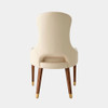 Global Views Nola Dining Chair - Ivory Leather & Light Oak